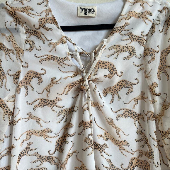 Show Me Your Mumu Leopard Cat Mucci Print Tunic Top Blouse Dress Size Medium - Picture 4 of 5